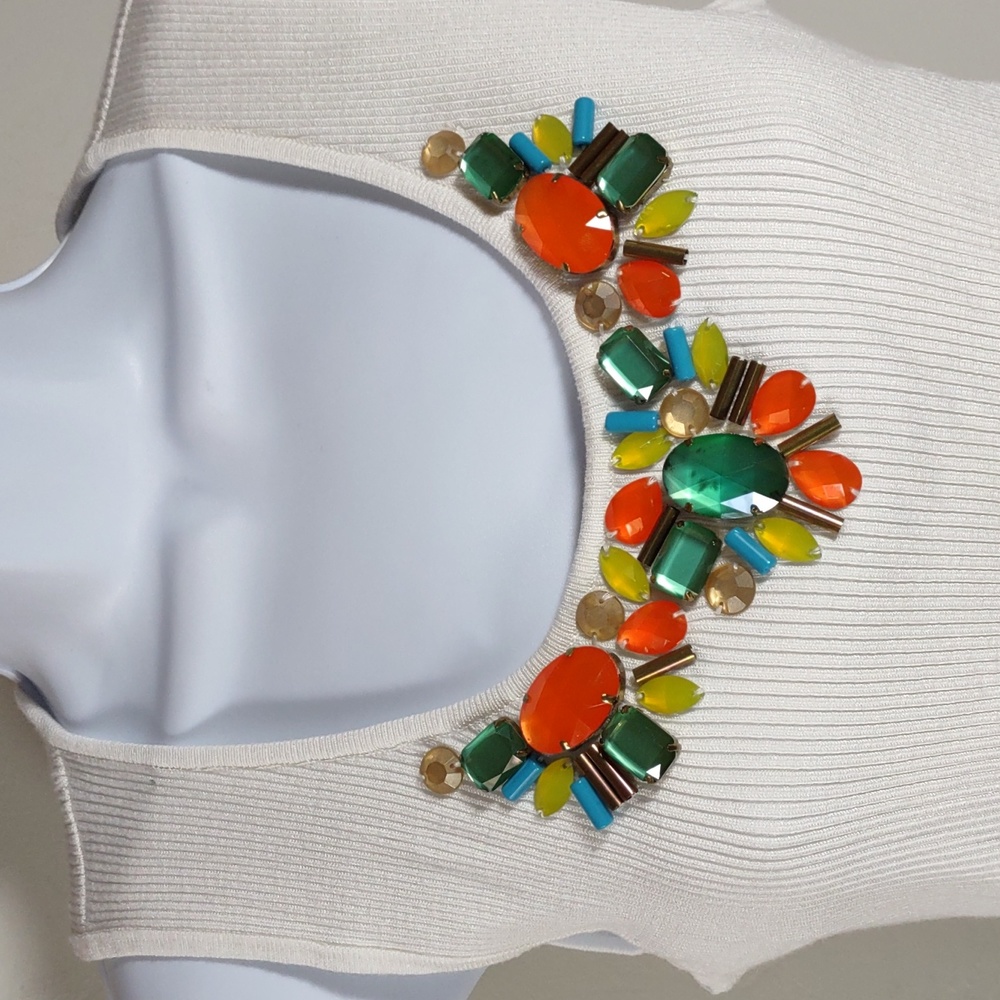 Ruby Rd. Embellished Stretch Knit Tank - Picture 2 of 5